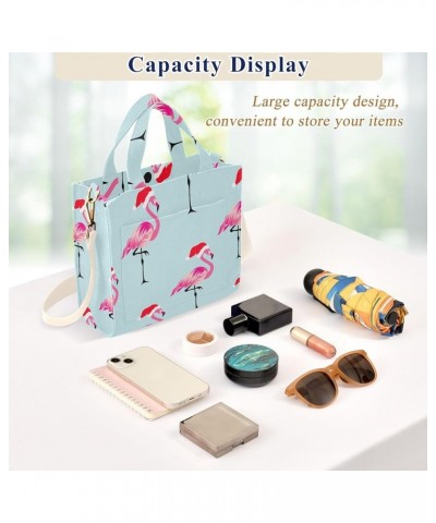 Shoulder Handbag Women Tropical Leaves Trendy Watercolor Crossbody Purse Teacher Tote Bag Crossbody Handbag Flamingo With Chr...