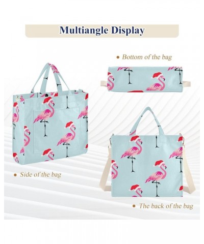 Shoulder Handbag Women Tropical Leaves Trendy Watercolor Crossbody Purse Teacher Tote Bag Crossbody Handbag Flamingo With Chr...