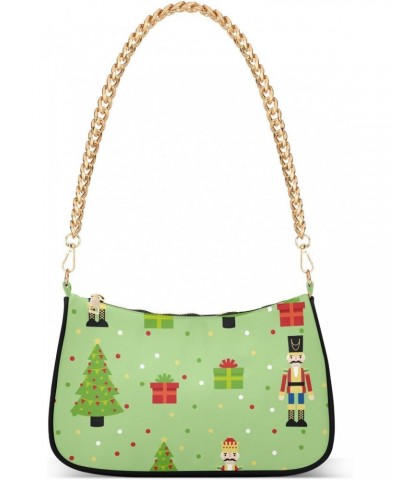 Shoulder Bag Nutcracker Xmas Tree Dot Women Clutch Handbag Shoulder Purch Date Chain Bag Tote Bag Spring Holiday Birthday Gif...