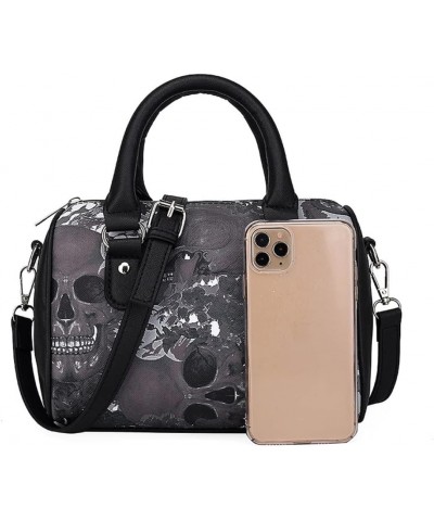 Skull Printing Handbags Shoulder Bag for Women Skeleton Bones Handbag Canvas Handbag Gothic Punk Tote Crossbody Bag handbag $...