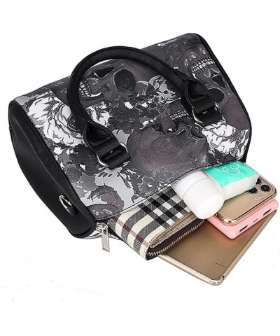 Skull Printing Handbags Shoulder Bag for Women Skeleton Bones Handbag Canvas Handbag Gothic Punk Tote Crossbody Bag handbag $...