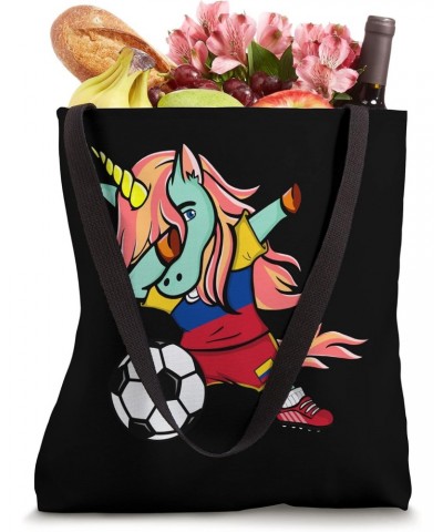 Dabbing Unicorn Colombia Soccer Fans Jersey - Colombian Flag Tote Bag $9.78 Totes