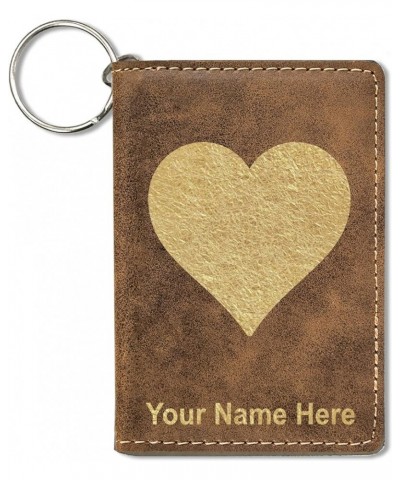 ID Holder Wallet, Heart, Personalized Engraving Included (Black with Silver) Rustic $14.83 Wallets