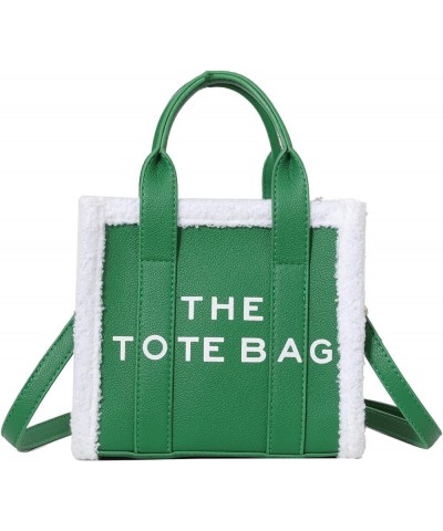 The Tote Bag for Women, Mini Leather Tote Bag with Zipper Trendy Shoulder Crossbody Handbag for Work Travel Green $16.49 Totes