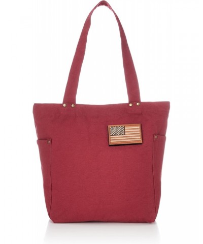 F-Style F-SD010554-005 Canvas Tote Bag with Stars and Stripes Patch $5.68 Totes