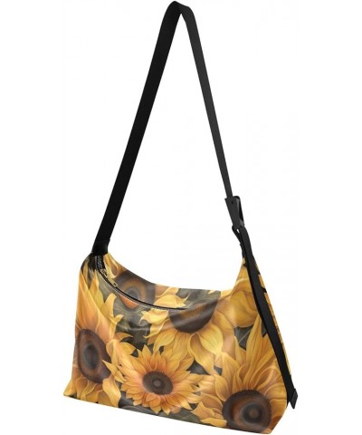 Sunflowers on Jar Shoulder Bags Cute Crossbody Bags Leather Shoulder Bag Leather Bags for Women Sunflowers on Jar $15.53 Totes