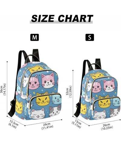 Cute Cat Head Fashion Backpack Purse Ladies Fashion Rucksack Travel Shoulder Bag Casual Daily Backpack Work College Bag Mediu...