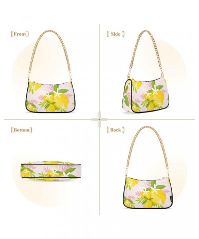 Lemons Shoulder Bag for Women Small Purse Evening Bag Cute Purse with Chain Strap for Girl $16.79 Shoulder Bags