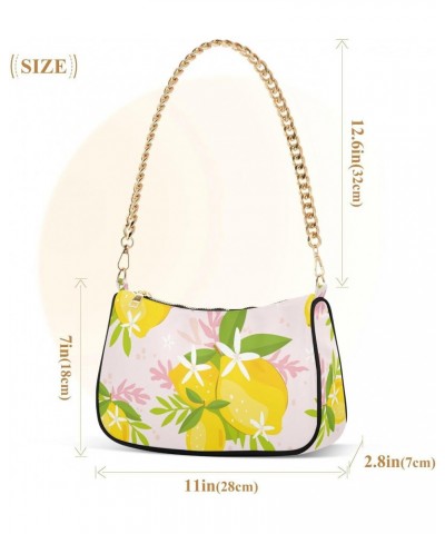 Lemons Shoulder Bag for Women Small Purse Evening Bag Cute Purse with Chain Strap for Girl $16.79 Shoulder Bags