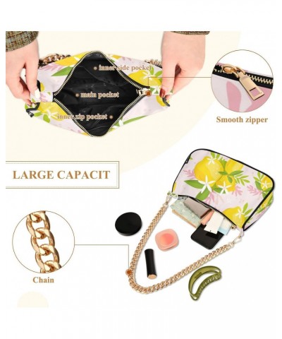 Lemons Shoulder Bag for Women Small Purse Evening Bag Cute Purse with Chain Strap for Girl $16.79 Shoulder Bags