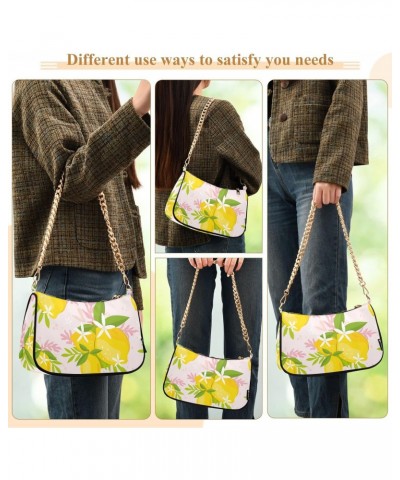 Lemons Shoulder Bag for Women Small Purse Evening Bag Cute Purse with Chain Strap for Girl $16.79 Shoulder Bags