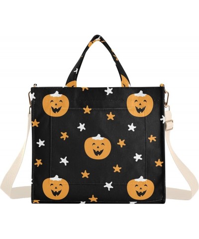 Cute Festive Pumpkin and Stars Women's Tote Handbags Top Handle Satchel Shoulder Bag Crossbody Bag for Office Travel M $16.17...