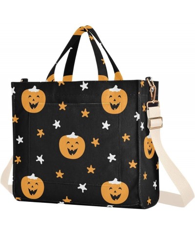 Cute Festive Pumpkin and Stars Women's Tote Handbags Top Handle Satchel Shoulder Bag Crossbody Bag for Office Travel M $16.17...