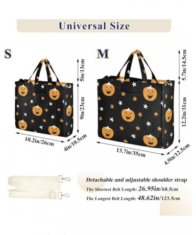 Cute Festive Pumpkin and Stars Women's Tote Handbags Top Handle Satchel Shoulder Bag Crossbody Bag for Office Travel M $16.17...