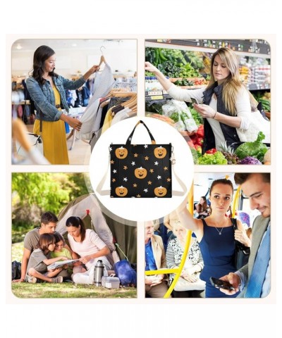 Cute Festive Pumpkin and Stars Women's Tote Handbags Top Handle Satchel Shoulder Bag Crossbody Bag for Office Travel M $16.17...