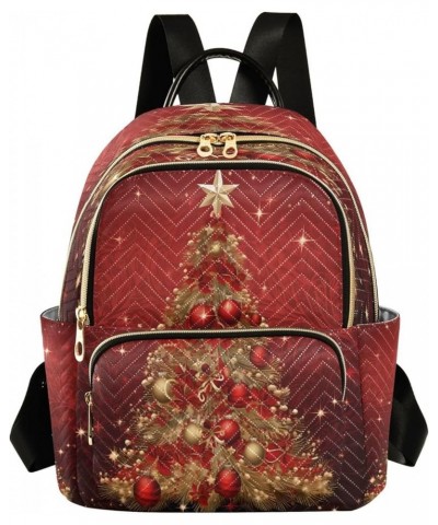 Fashion Backpack Mini Backpack Purse Casual Daily Backpack Christmas Tree with Balls for Travel for College Work Small $12.80...