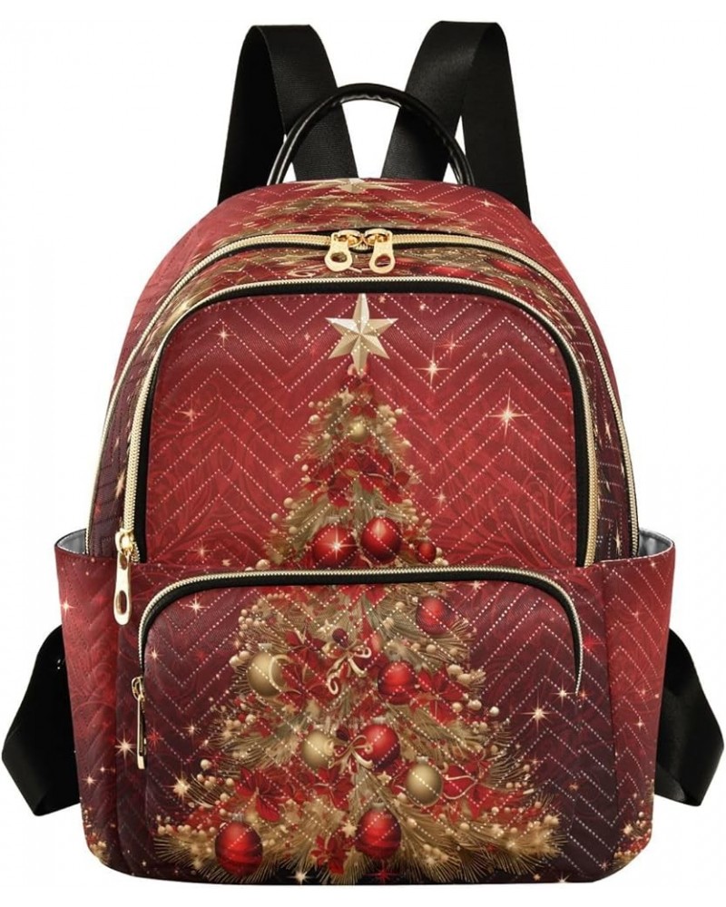 Fashion Backpack Mini Backpack Purse Casual Daily Backpack Christmas Tree with Balls for Travel for College Work Small $12.80...