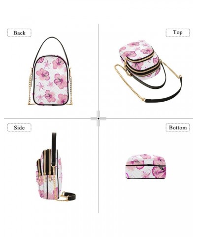 Sea Water Camouflage Cell Phone Pouch PU Leather Quilted Totes Women Purse Bags Shoulder Handbag Women Pink Flowers Floral $1...