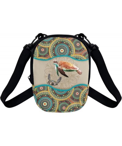 Small Crossbody Bags for Men Casual Shoulder Bag Chest Bag Youth Messenger Bag Purses and Bags Boho Mandala Turtle $8.66 Totes