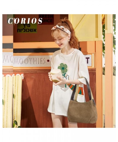 Women Underarm Bag Canvas Handbag Ladies Top Handle Bag Casual Clutch Tote Bag Brown $30.19 Totes