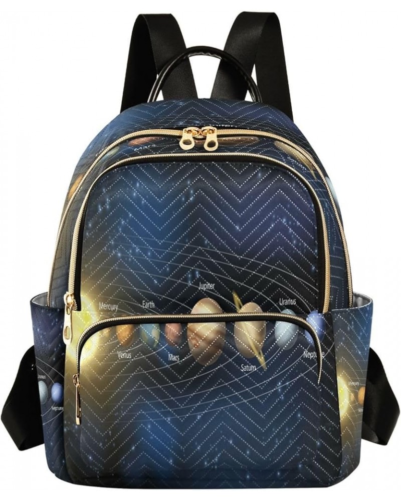 Solar System Planet Space Women Backpack Purse Ladies Fashion Shoulder Bag Daypack Travel Bag 7.5L Medium $12.40 Backpacks