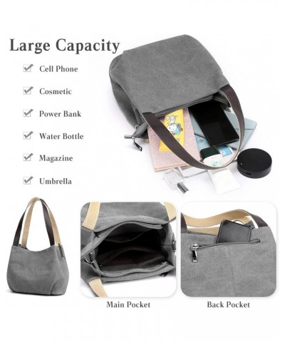 Women Underarm Bag Canvas Handbag Ladies Top Handle Bag Casual Clutch Tote Bag Brown $30.19 Totes