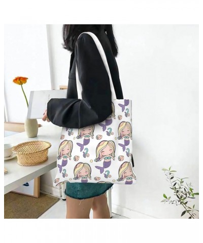 Mermaids Single Shoulder Fashion Canvas Tote Shopping Bags Handbags For Men And Women Mermaids16 $10.53 Totes