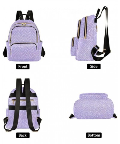 Purple Sequins Backpack Purse for Women Small Mini Women's Fashion Backpack with Strap Handbag Lady Purse,S Medium $14.88 Bac...