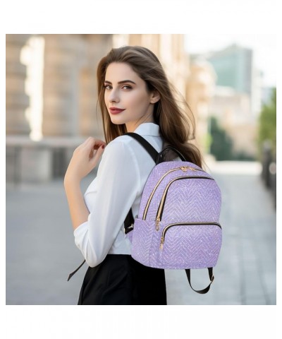 Purple Sequins Backpack Purse for Women Small Mini Women's Fashion Backpack with Strap Handbag Lady Purse,S Medium $14.88 Bac...