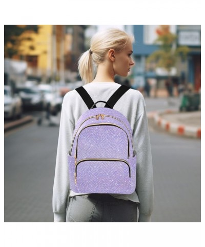 Purple Sequins Backpack Purse for Women Small Mini Women's Fashion Backpack with Strap Handbag Lady Purse,S Medium $14.88 Bac...