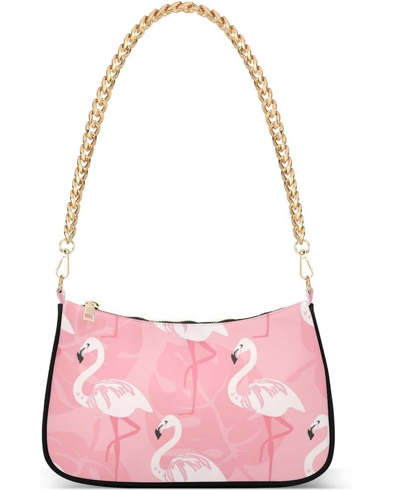 Panda And Green Bamboo Animal Shoulder Purse Handbag for Women Shoulder Bags Clutch Purse Pink Flamingo $9.66 Shoulder Bags