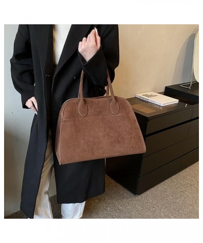 Suede Tote Bag for women, Women Suede Purse Tote Bag large Vintage Top Handle Bag Fashion Retro Shoulder Satchel Large-brown ...