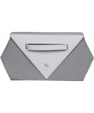 Hexa Clutch For Women Grey & White $42.00 Clutches