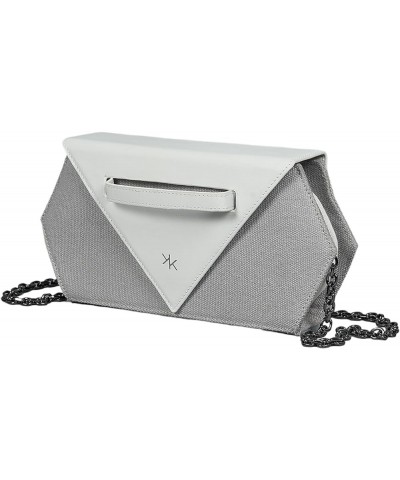 Hexa Clutch For Women Grey & White $42.00 Clutches