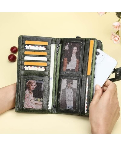 durable Genuine Leather Purses Fashion Women Long Clutch Bag Card Holder Wallets Large Capacity Money Bag Phone Pocket Billfo...