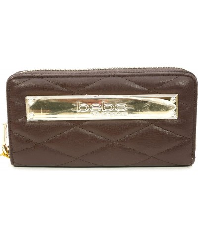 Abigail Smooth Quilted Wallet Chocolate $19.20 Wallets