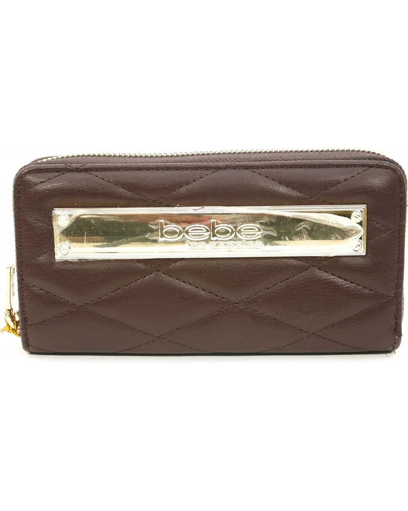 Abigail Smooth Quilted Wallet Chocolate $19.20 Wallets