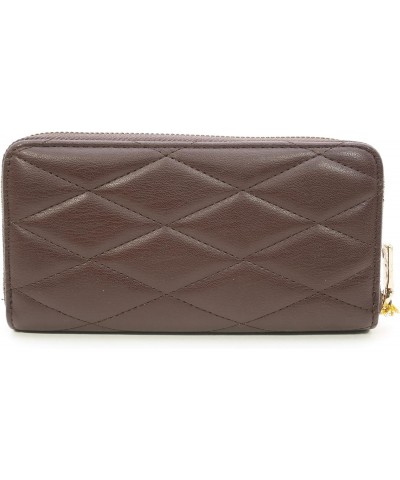 Abigail Smooth Quilted Wallet Chocolate $19.20 Wallets