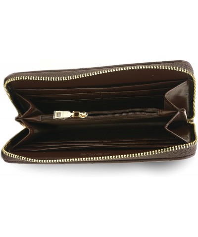 Abigail Smooth Quilted Wallet Chocolate $19.20 Wallets