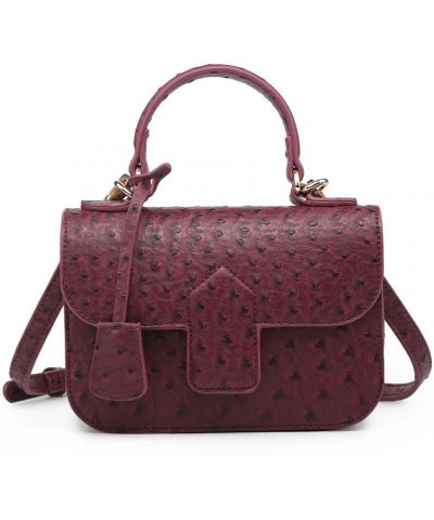 Women Green Python Leather Shoulder Bag PU Snake Leather Tote Hand Bag Clutch Purse Ostrich Party Bags O-maroon $22.04 Totes