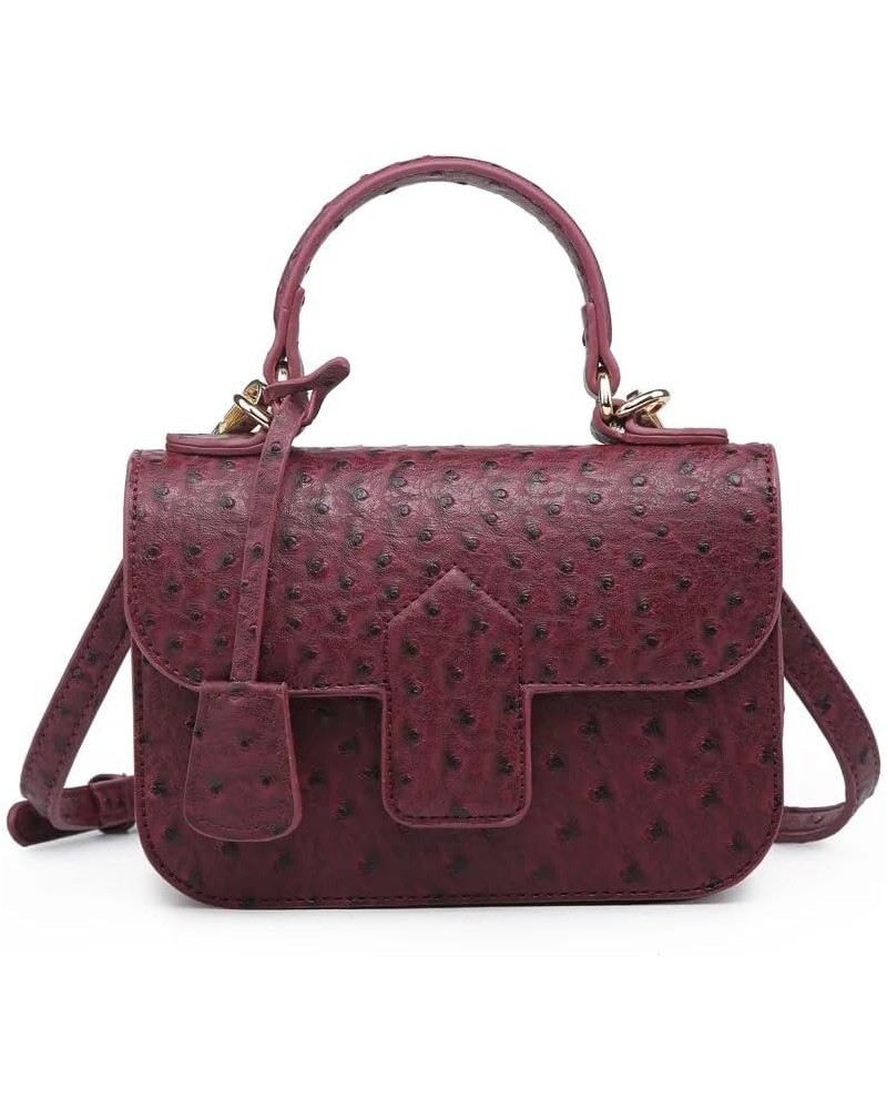 Women Green Python Leather Shoulder Bag PU Snake Leather Tote Hand Bag Clutch Purse Ostrich Party Bags O-maroon $22.04 Totes