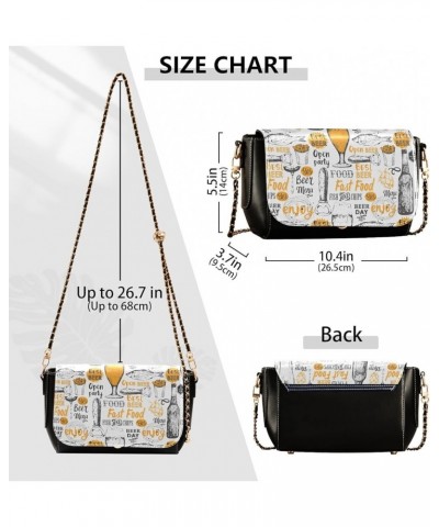 Crossbody Bags for Women Trendy Women's Black Shoulder Bag Small PU Leather Flap Cross Body Bag Handbags Pattern21 $17.21 Cro...