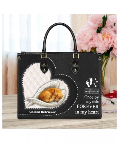 Golden Retriever Leather Bag Women Fashion Synthetic Leather Handbags Shoulder Bag For Dog Lover Style 1 $35.90 Totes