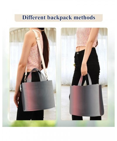 Pink and Black Gradient Ombre Crossbody Tote Bag Small Crossbody Corduroy Bag for Women Corduroy Tote Bag School Tote Bag Pin...