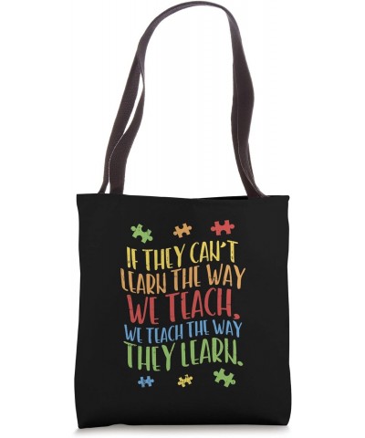 Autism Awareness Teacher Autistic Teach Learn Gift Tote Bag $10.73 Totes