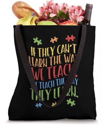 Autism Awareness Teacher Autistic Teach Learn Gift Tote Bag $10.73 Totes