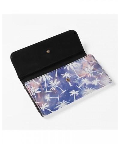 Womens Chinese Plum Blossom Wallets Blocking Trifold Leather Purses Clutch Card Organizer Handbag Palm Tree $11.88 Wallets