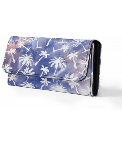 Womens Chinese Plum Blossom Wallets Blocking Trifold Leather Purses Clutch Card Organizer Handbag Palm Tree $11.88 Wallets