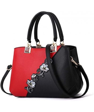 Retro Ladies'Bag Classic Embroidery Handbags Pu Leather Shoulders Bags Ladies Messenger Handle Shoulder Totes Purple $15.95 T...