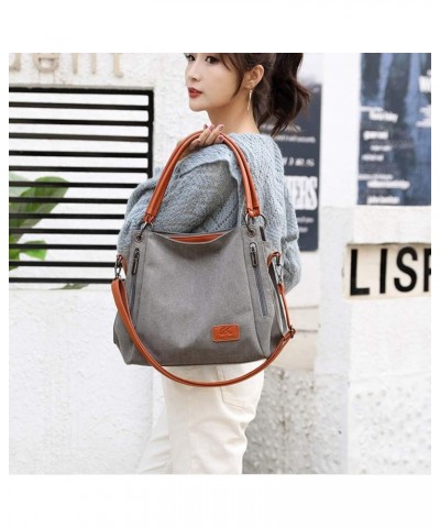 Womens Handbags Canvas Tote Bag Shoulder Bags Satchel Hobo Purse Casual Bag Ladies Daypack Crossbody Bag-Khaki Khaki $25.01 T...